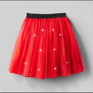 HYDE & EEK! ADULT LIGHT UP TUTU SKIRT RED - SIZE ONE SIZE (NEW WITH TAGS)